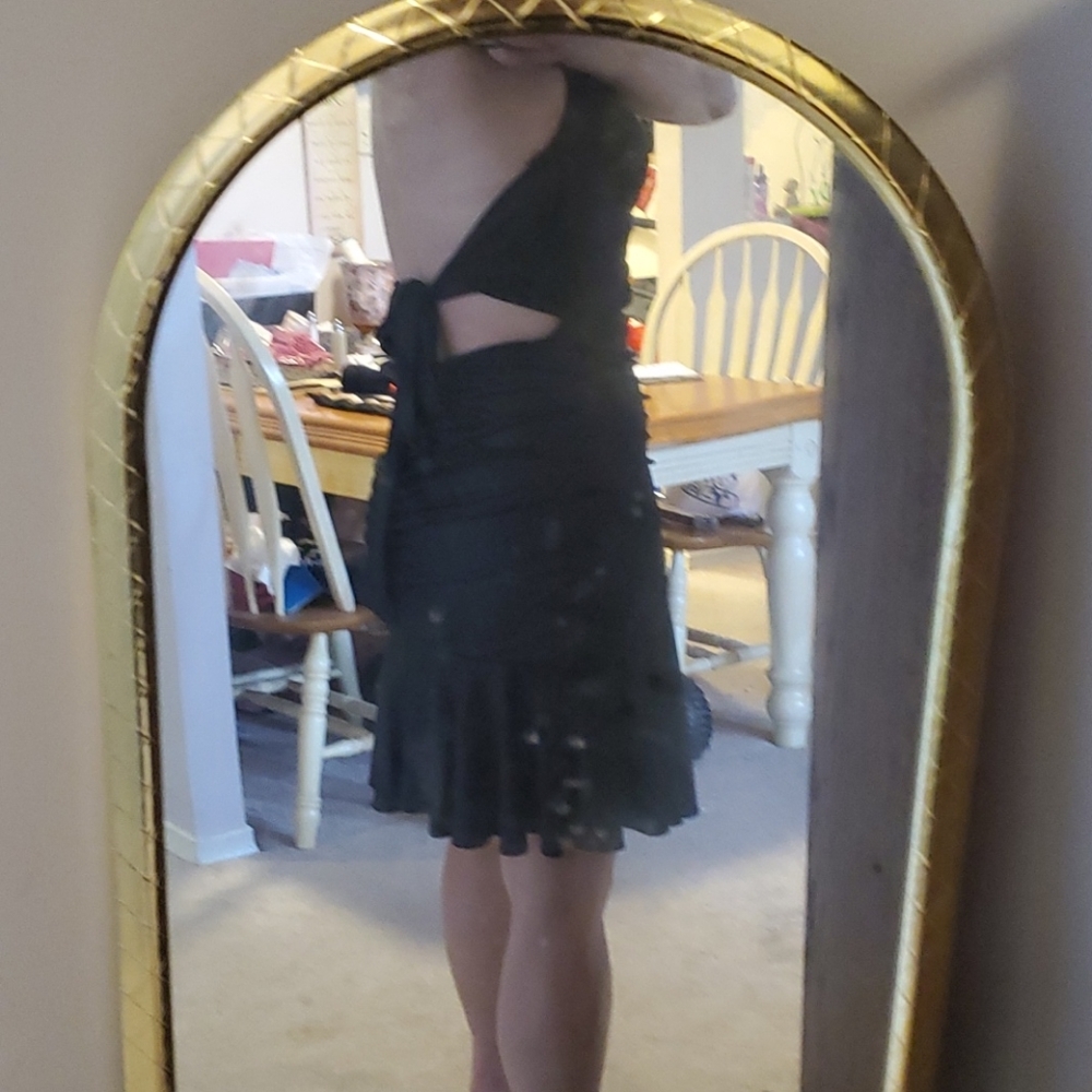 🔴Majora salsa 💃halter  dress 👗 Blk shiny